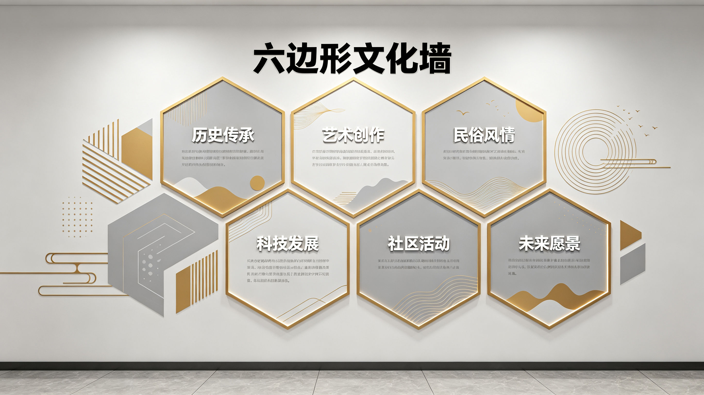 连江县企业文化墙 | 六边形信息美学